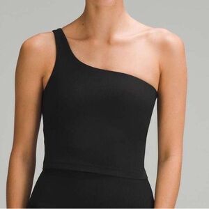 Lululemon Black One Shoulder Ribbed Tank
